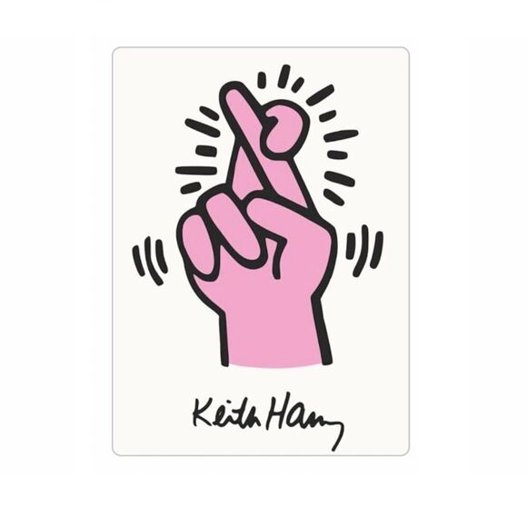 Keith Haring Crossed Fingers 🤞 Magnet - Picture 1 of 2